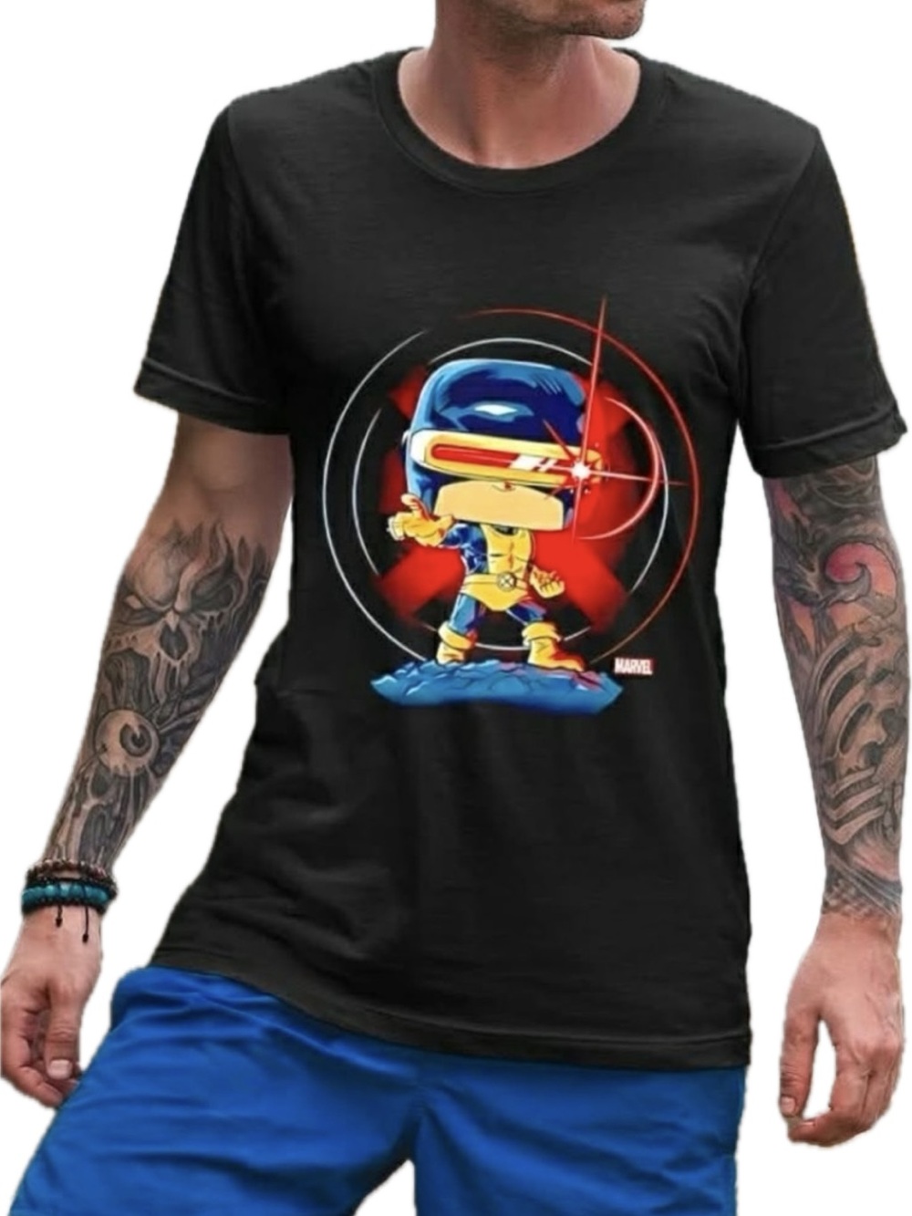 MARVEL X FUNKO POP! 80th AnniversaryX-Men Cyclops Graphic Tee Unisex Black Sz S